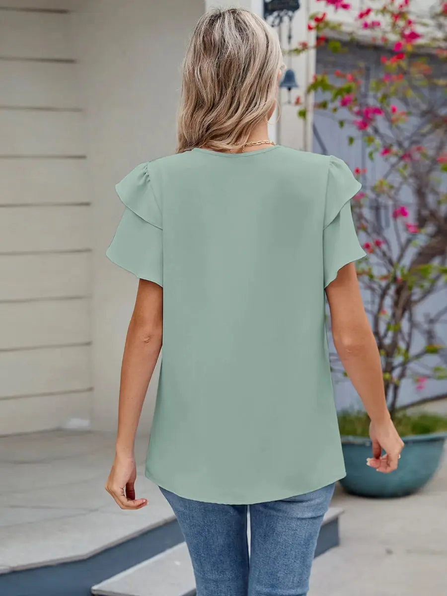 Women's Blouse Blouse - Ruffle Sleeve - Casual & Comfy Top