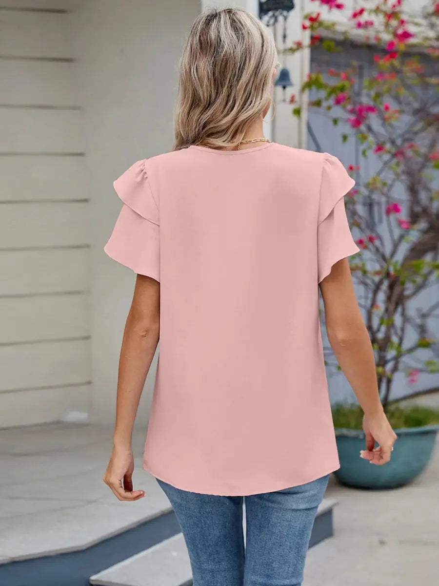 Women's Blouse Blouse - Ruffle Sleeve - Casual & Comfy Top