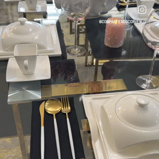 Square Porcelain Dinnerware Set — 20-Piece Service for 4 | Little White Dish