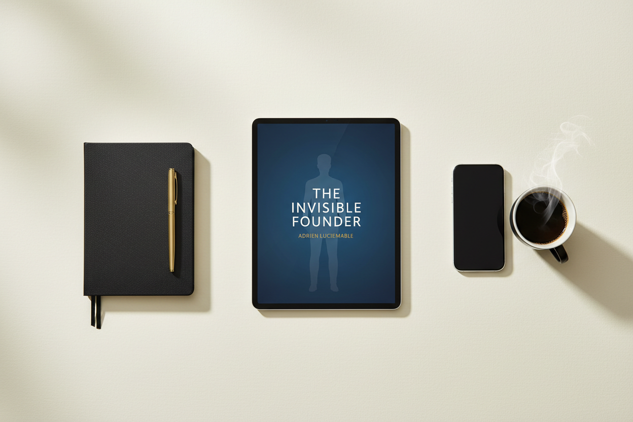 The Invisible Founder — Editorial Flat-Lay