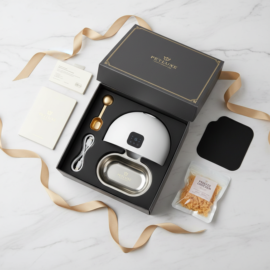 Smart pet feeder WiFi — front product photo